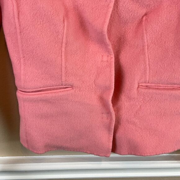 Talbots Women Pink XS Blazer Wool Blend Hidden Buttons Fitted Comfort Pockets R3 - Picture 10 of 12